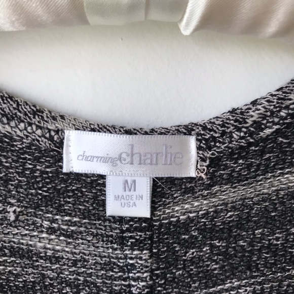 NWT Charming Charlie black and cream sweater - Picture 4 of 8